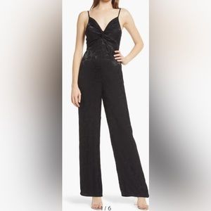 NSR Molli Jacquard Black Sleveless Jumpsuit Size XS (2-4) NWT